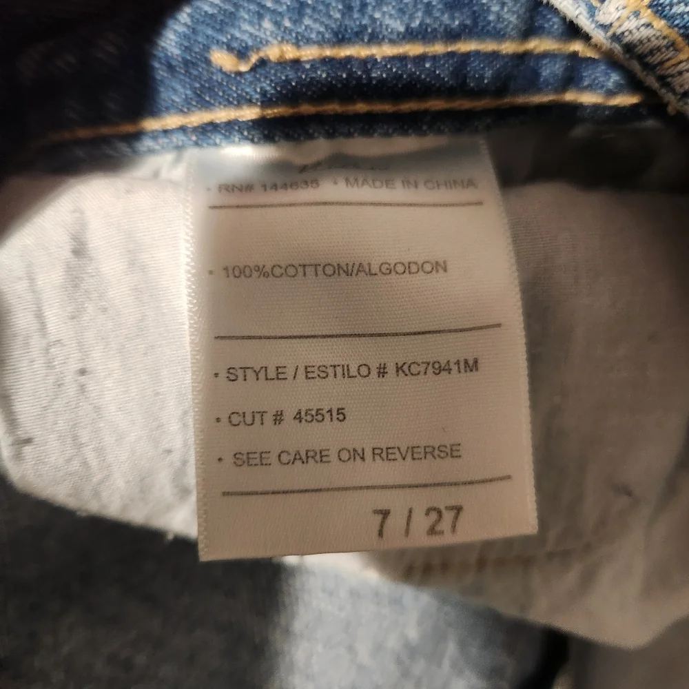 KanCan Rania High Rise Straight Leg Jeans 7/27